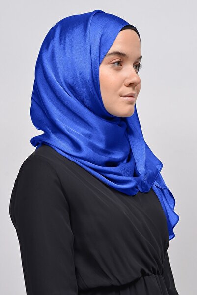 Altobeh Janjan Shiny Satin Textured Hijab Evening Dress Chiffon Shawl-saks