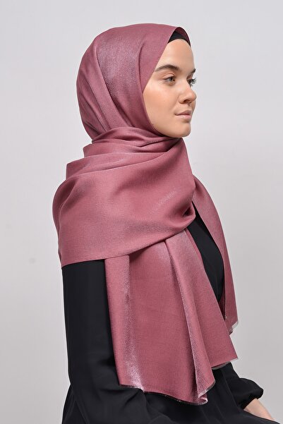 Altobeh Women's Solid Color Twinkle Glitter Hijab Shiny Evening Dress Shawl - Dark Maroon