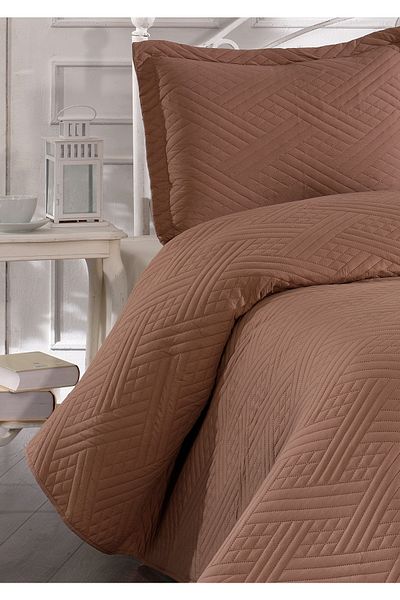by ballı biocotton Flush Ultrasonic Double Bedspread Set (240x260, 50x70)