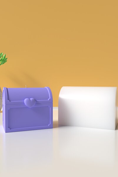 Cageartstudio Dekoratif Aşk Sandığı Mum silikon kalıp - Mum Yapım Malzemeleri