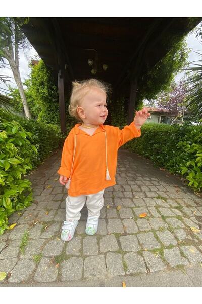 bohemiankids baby wear Orange shiled suit
