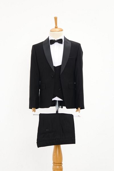 Doctor junior Boy's Black Tuxedo with Vest
