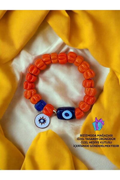 bizizmoda سحر خرزة عين الشر الزجاجية في الطابق السفلي - سوار مطرز بالخرز