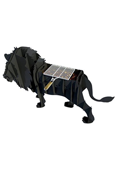 İlgi Trafik Mangal Kömürlü Barbekü Mangal Ayaklı Mangal Bahçe Mangal Aslan Model