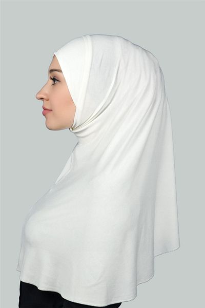 Altobeh Έτοιμο τουρμπάνι πρακτικό κασκόλ Hijab Hijab - Πανί προσευχής (XL) - Εκρού