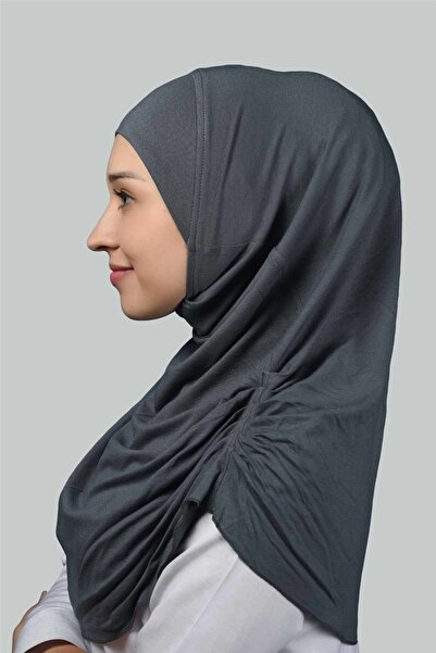 Altobeh Ready Turban Drawstring Pleated Practical Scarf Hijab Hijab - Prayer Cover - Smoked