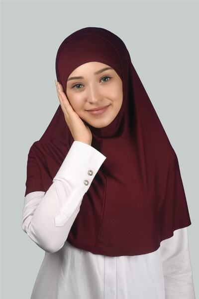 Altobeh Set of Two Practical Scarf Ready Turban and Hijab Hijab Bonnet (XL) - Claret Red