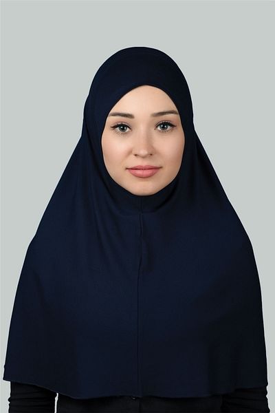 Altobeh Έτοιμο τουρμπάνι Πρακτικό κασκόλ Hijab Hijab - Κάλυμμα προσευχής (XL) - Navy Blue
