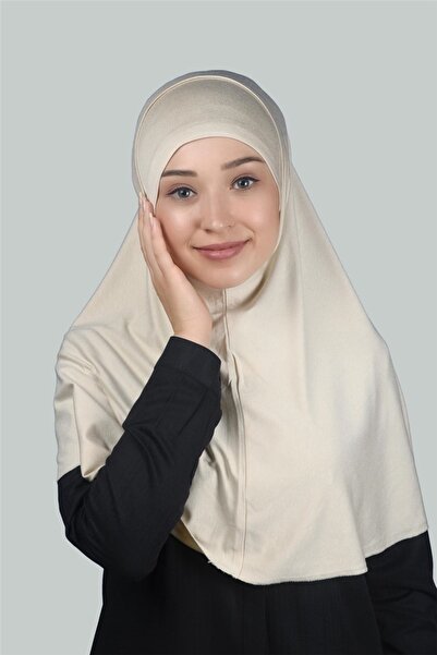 Altobeh Σετ δύο πρακτικών κασκόλ έτοιμο τουρμπάνι και καπάκι Hijab Hijab (XL) - Κρέμα