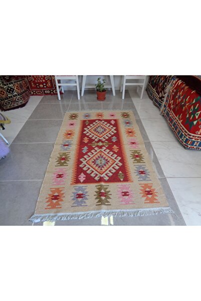 ŞAHMERDANOĞLU Dağ Evinize Renkli Kilim 114 x 182 Cm Yıkanabilir Banyonuza Kil...