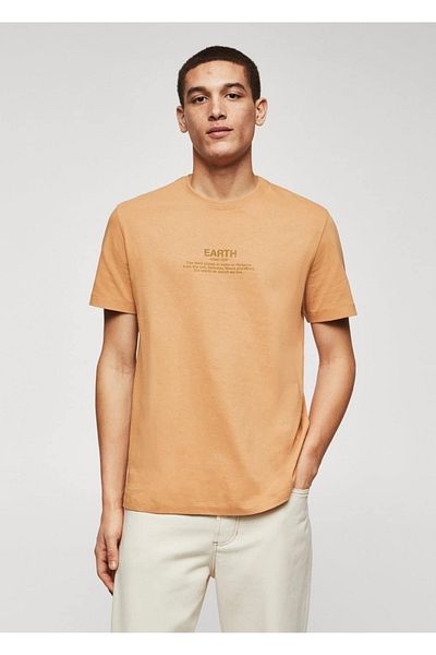 MANGO Man T-shirt o wygodnym kroju, wykonany w 100% z bawełny