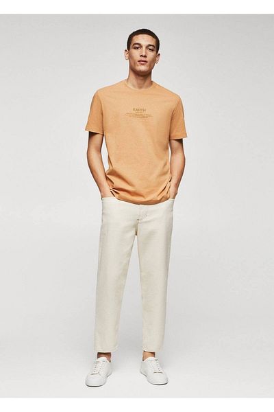 MANGO Man T-shirt o wygodnym kroju, wykonany w 100% z bawełny