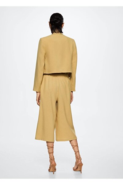 MANGO Woman Dökümlü Culotte Pantolon