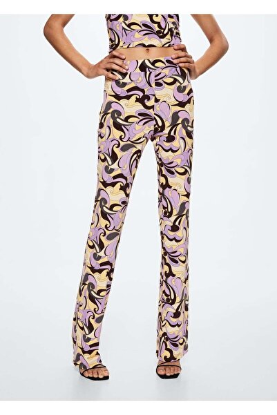 MANGO Woman Retro Desenli Pantolon