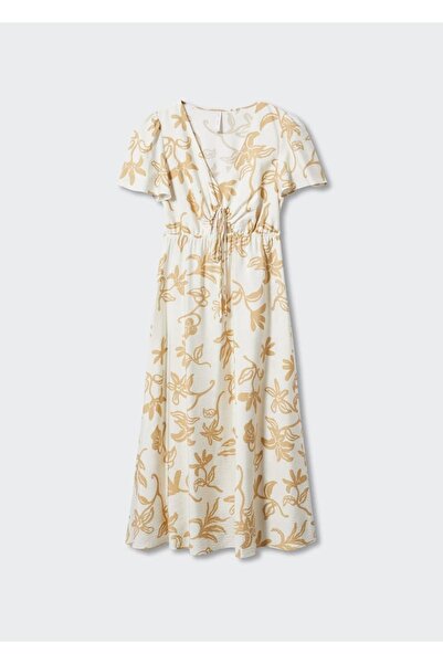 MANGO Woman Desenli Cut-out Detaylı Elbise