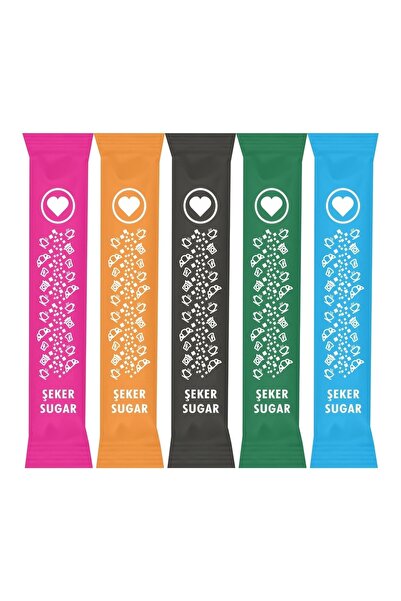Espak Stick Şeker Toz Şeker 2.5 gr Renkli 400 Adet 1 Kg