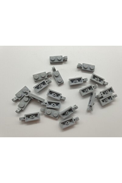 LEGO لوحة ملحقات مخصصة معدلة 1 × 2 مشبك طوب رمادي فاتح 8 قطع سيتم إرسالها