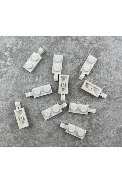 LEGO Custom Aksesuar Plate Modified 1 X 2 Clip Beyaz Tuğla 4 Adet Gönderilecek