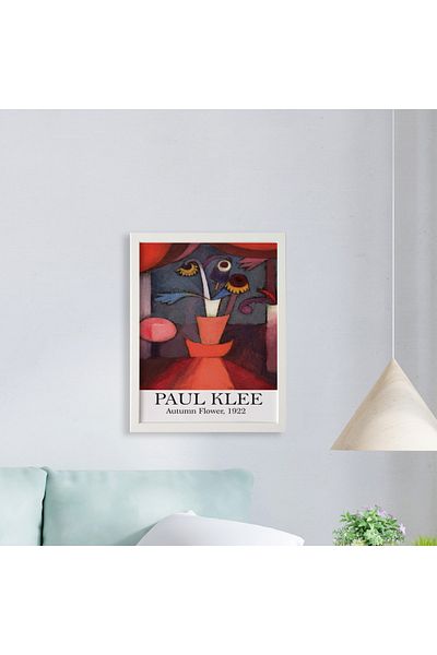 Ayışığı Dizayn Set de picturi simple cu cadru laminat cu flori de toamnă Paul Klee