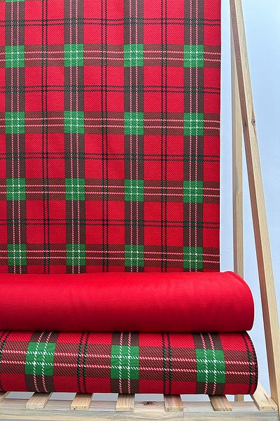Soft Kare Panama Linen Liquid Proof Plaid Pattern Christmas Tablecloth