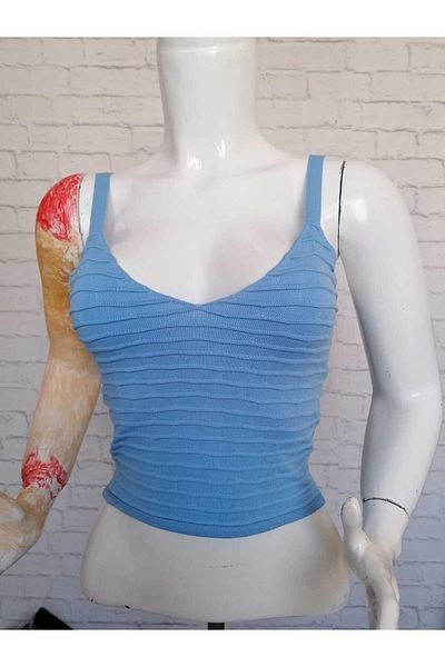 anne moda ankara Decolteu în V, model în fagure, tricotaje de prima calitate tricotate 50% bumbac 50% acril, crop