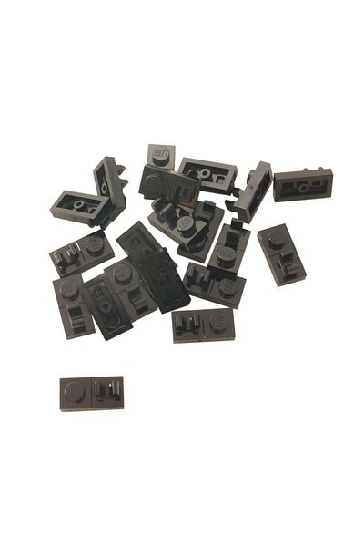 LEGO Custom MOC Accessory Plate Modified 1 x 2 O Clip Black Brick in the Middle to send 10pcs