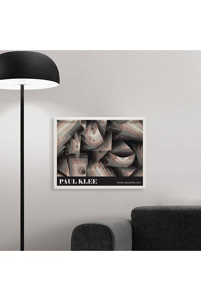Ayışığı Dizayn Set de pictură unică cu ramă din lemn natural Paul Klee Gradation