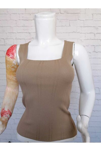 anne moda ankara Квадратний комір, прямі товсті бретелі, вертикальні смуги, т...