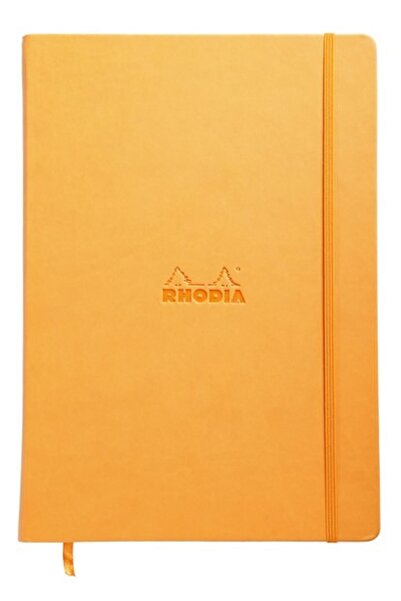 Rhodia (210*297 Mm) ( A- 4 ) Çizgisiz Defter, Turuncu Sert Kapak + Elastik Bant