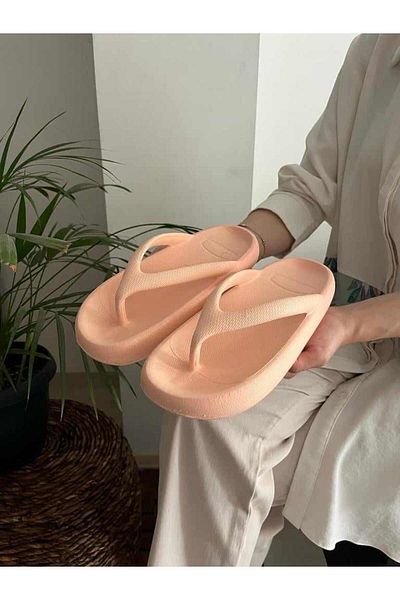Behtah Kundura Unisex Σαγιονάρες Πλατφόρμα Χονδρής Σόλας Αντιολισθητικές Παραλία Πισίνα Κήπος Sea Daily Παντόφλες