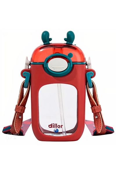 DILLER ماصة أذن ناعمة من السيليكون برائحة Bpa سعة 400 مل - مع فرشاة تنظيف، بدون تسرب، d-t4015