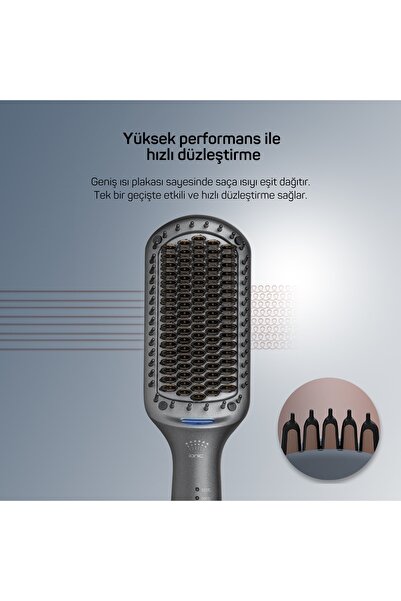 Arzum Trendcare Hair Straightening Brush Anthracite - Ar5071