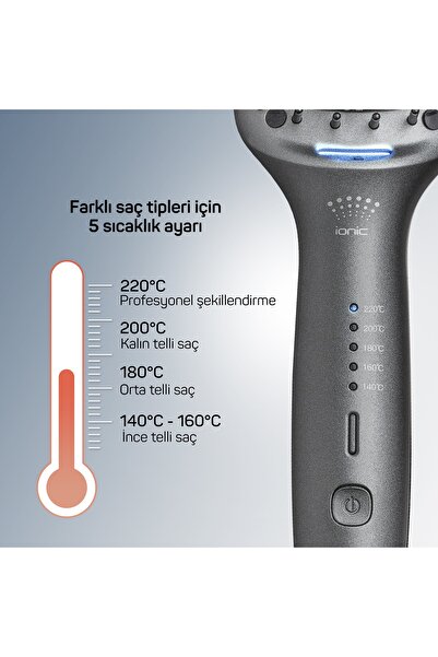 Arzum Trendcare Hair Straightening Brush Anthracite - Ar5071