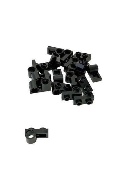 LEGO Custom Technic Plate Modified 1 x 2 Black Brick with Reverse Pin Hole 4 pieces to ship