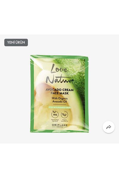 Oriflame Love Nature Creamy Face Mask Containing Organic Avocado Oil