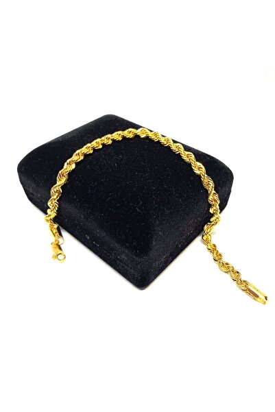 Gürler Kuyumculuk 19 Cm Pullu-arpa, Burgu-halat Zincir Altın Bileklik - Kb0050