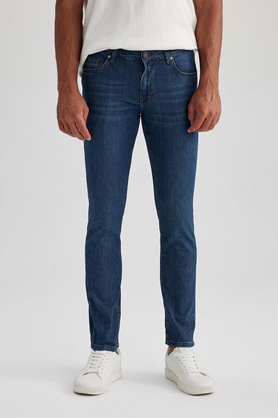DeFacto Pedro Slim Fit Στενή Εφαρμογή Κανονική μέση με στενό πόδι Jean παντελόνι A9151ax23hs