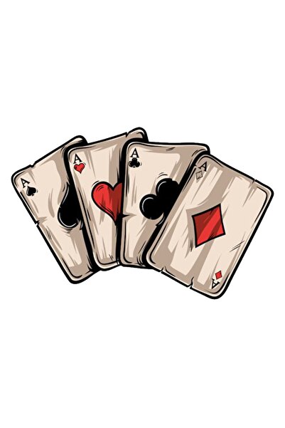 MegaSticker أوراق البوكر مقاس 15 × 10 سم - ملصق للسيارة والدراجة النارية والخ...