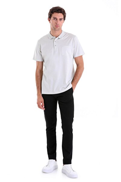 Hatemoğlu Кам'яна Regular Fit Пряма 100% бавовна Поло з коміром футболка