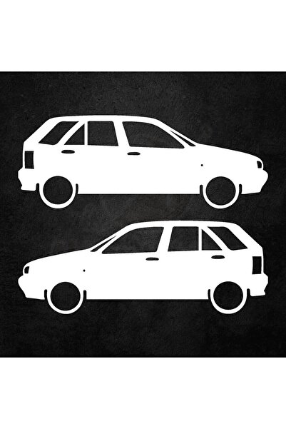 Akçay Sticker Fiat Tipo Sticker Tipo Gölge Kelebek Cam Sticker Beyaz 15cm X 6cm