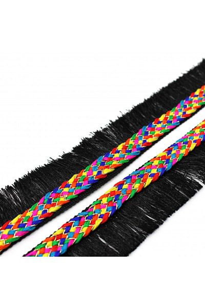 Turgut Brode Indian Business Knitted Stripe Multicolor Black with Tassels