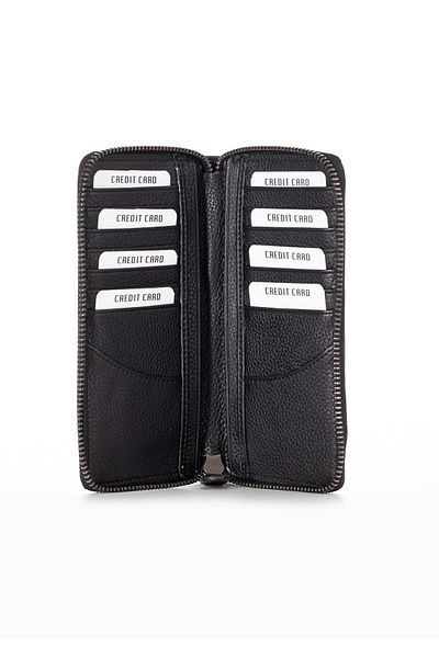 Niki Leather Dia Vintage Δερμάτινο Πορτοφόλι Unisex με φερμουάρ