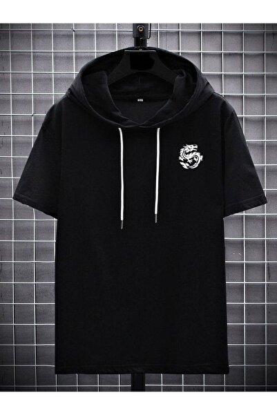 İmpavido υπερμεγέθη μαύρο μπλουζάκι με στάμπα δράκου