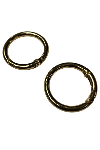 EleganTShoP Μεταλλικό δαχτυλίδι τσάντας με ελατήριο 1 ζευγάρι