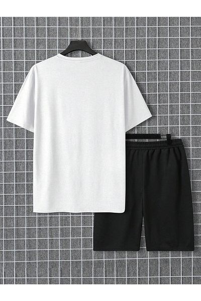 Revasser Unisex PARIS Custom Printed Oversize T-Shirt Shorts Combed Cotton Set
