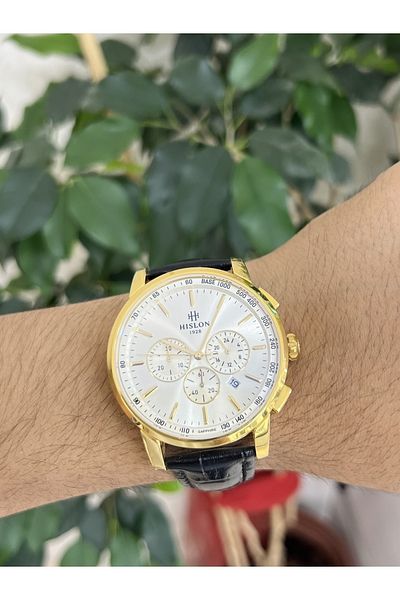 Hislon Men's Leather Wristwatch