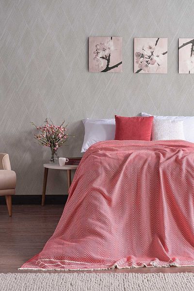 Miabella Home Colin Single Fringed Pique Bedspread 160X220