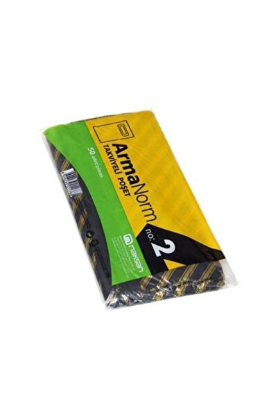 Mezpack Ambalaj Naksan Diyagonal Çizgili takviyeli Poşet No:2  5 Paket