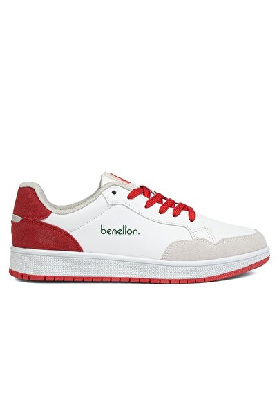 Benetton ®| BN-30869 - 3471 White Red - Men's Sports Shoes