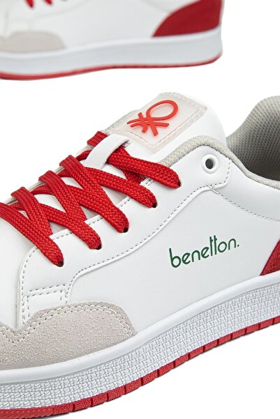 Benetton ®| BN-30869 - 3471 White Red - Men's Sports Shoes